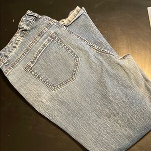 Jones New York Lexington Straight Classic Blue Denim Jeans 36w 28L WORN Women's